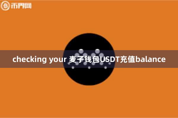 checking your 麦子钱包USDT充值balance